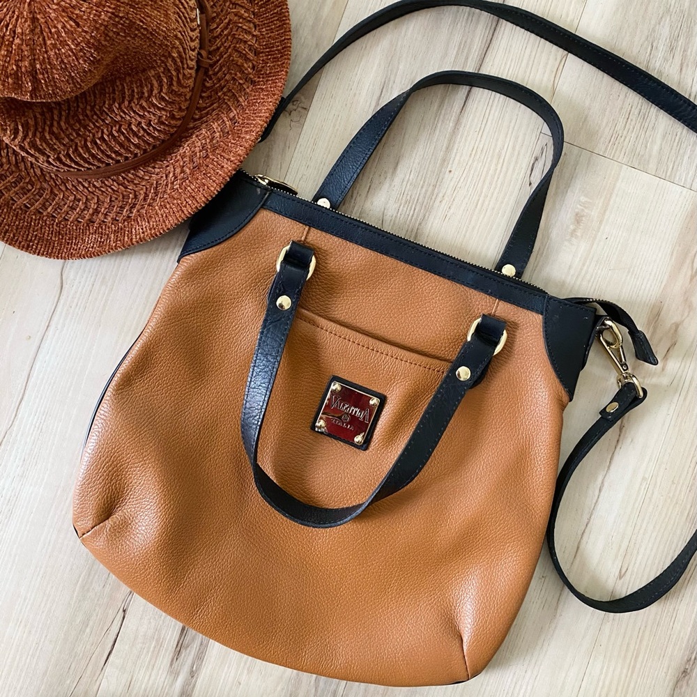Valentina Leather Satchel Handbag (New)